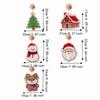 Kawaii Xmas Hanging Hand Towel Creative Cleaning Hand Cloth Santa Claus Handkerchief  Home Decor