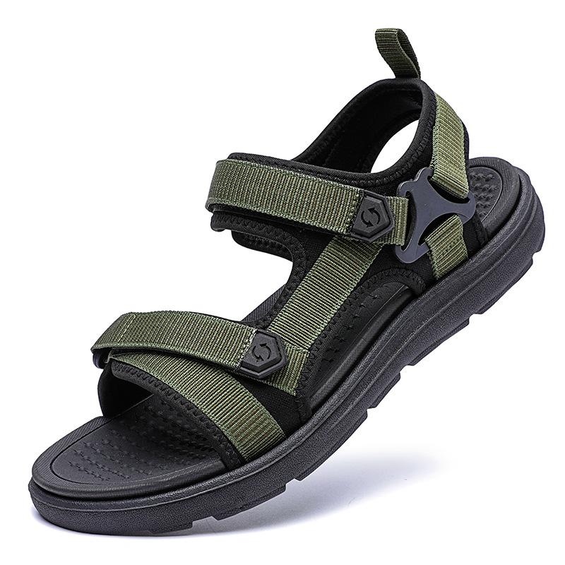 Sandals men's summer new trend outdoor breathable personality casual soft sole Velcro beach men's slippers