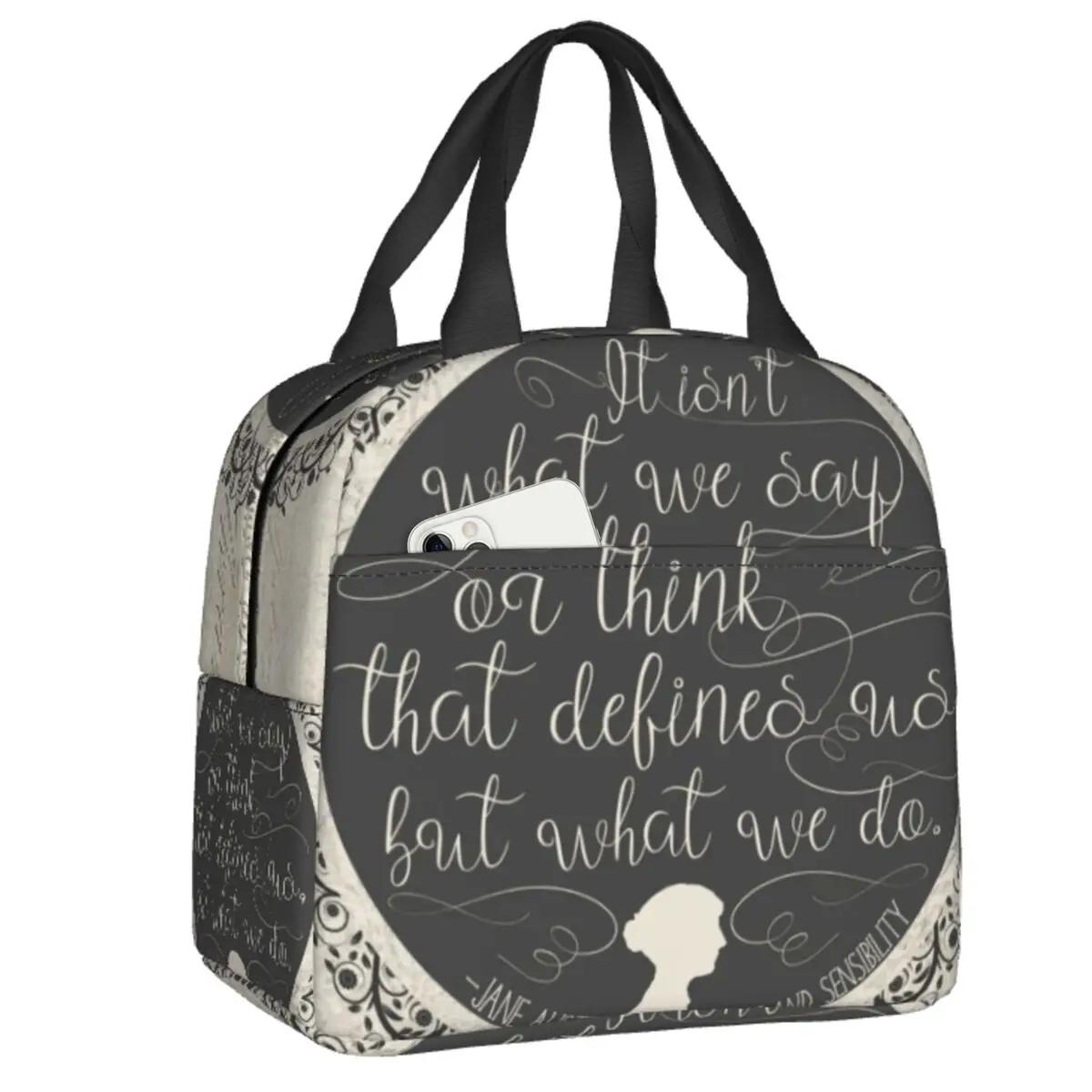 

Гордость и предубеждение павлинье перо портативный ланч-бокс женский водонепроницаемый Джейн Остин термохолодильник еда изолированный ланч-бокс 22x20x13CM лавандовый