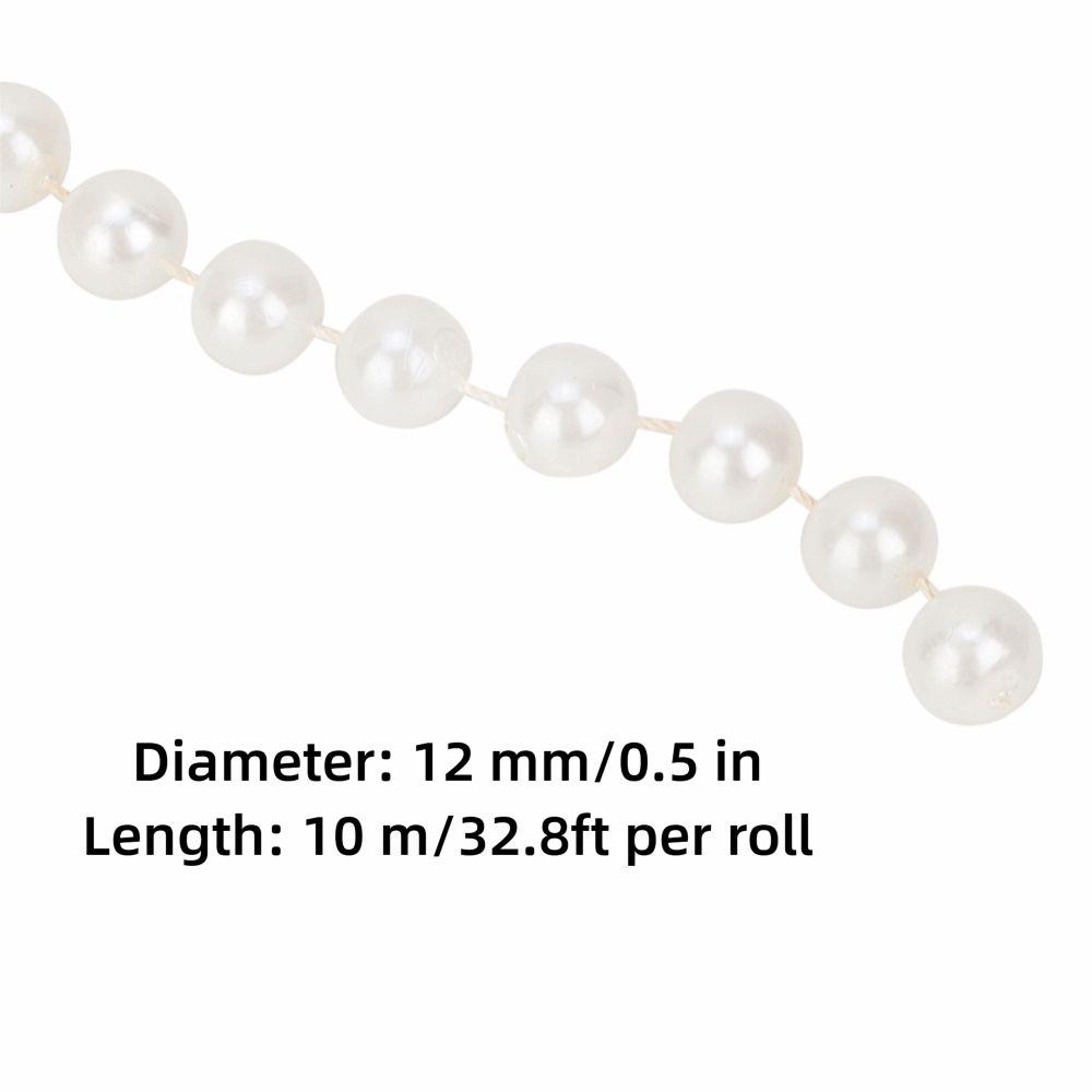 White Imitation Pearl Garland Beige String Beads Artificial Pearl Bead Chain DIY Crafts
