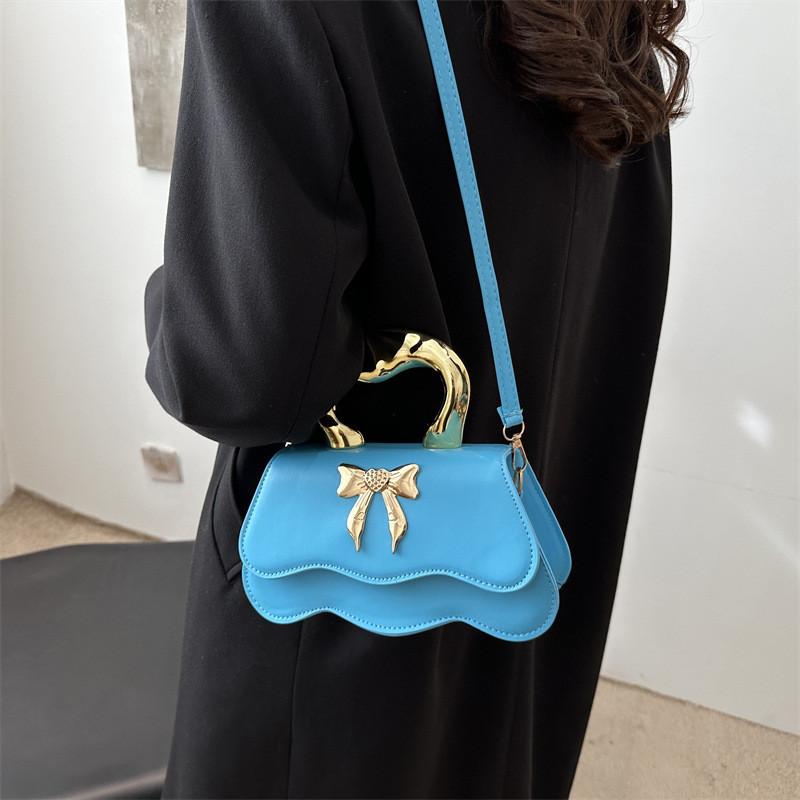 Trendy Bowknot Handbag Chic Small Square Crossbody Bag In Stylish Colors