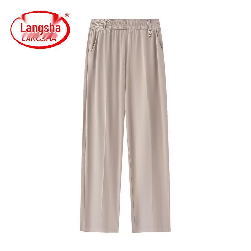 Langsha Women's Plus Size Summer Straight-Leg Pants