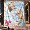 Wandbehang-Gobelin, Stoff-Hintergrund mit Aufdruck von Sabrina Carpenter für Schlafsaal-Party-Dekoration