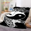 Natur Yin Yang Chinesische Tai Chi Bagua Weiche Flanelldecke für Betten Schlafzimmer Sofa Picknick, Überwurfdecke zum Zudecken Outdoor Nickerchen Geschenk