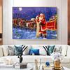 Christmas Decoration Santa Claus Elk Snowy Atmosphere Decoration Painting Modern Home Decoration Pictures No Frame