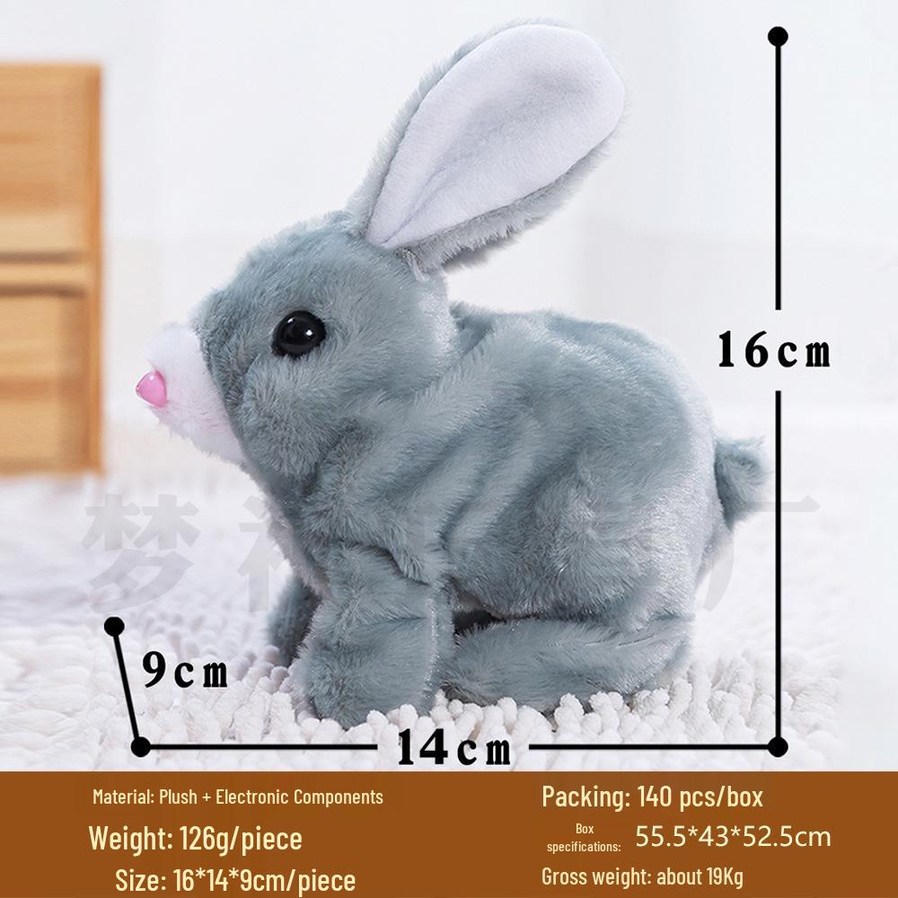 Plush Electric Toy Rabbit - Cute, Walking, Talking Simulated Pet Doll for Kids