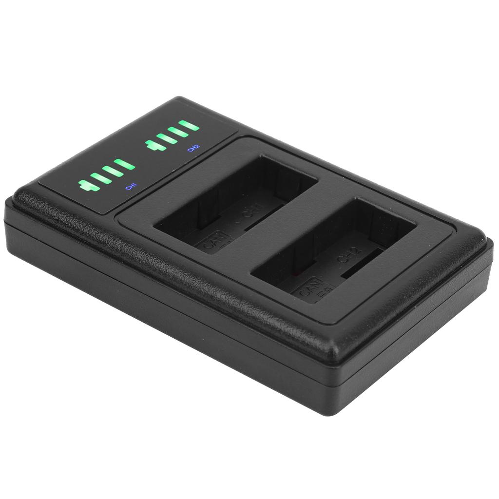 Doppelladestation Schnelllader Micro TypeC LCD-Anzeige für LPE8 Kameraakku