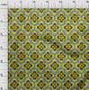 oneOone Cotton Flex Green Fabric African Sewing Material Print Fabric by The Yard 40 Inch