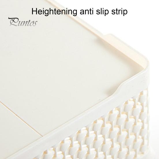 Storage Box Hollow Anti Slip PP Multi Grid Pen Stationery Cosmetic Organizer Classroom Things