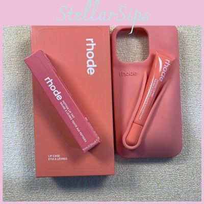Rhode Lip Gloss Silicone Phone Case For Iphone 12 With Shockproof Stand Function