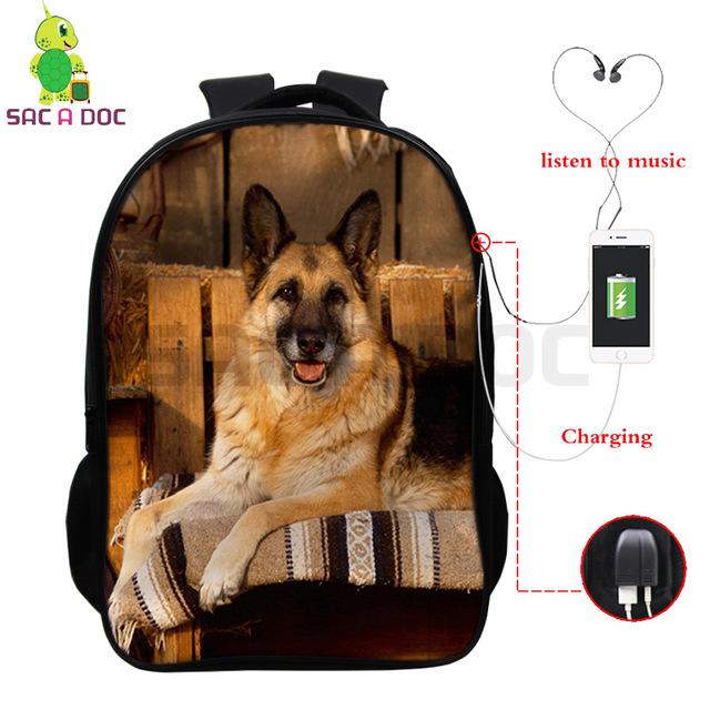 german shepherd school backpack