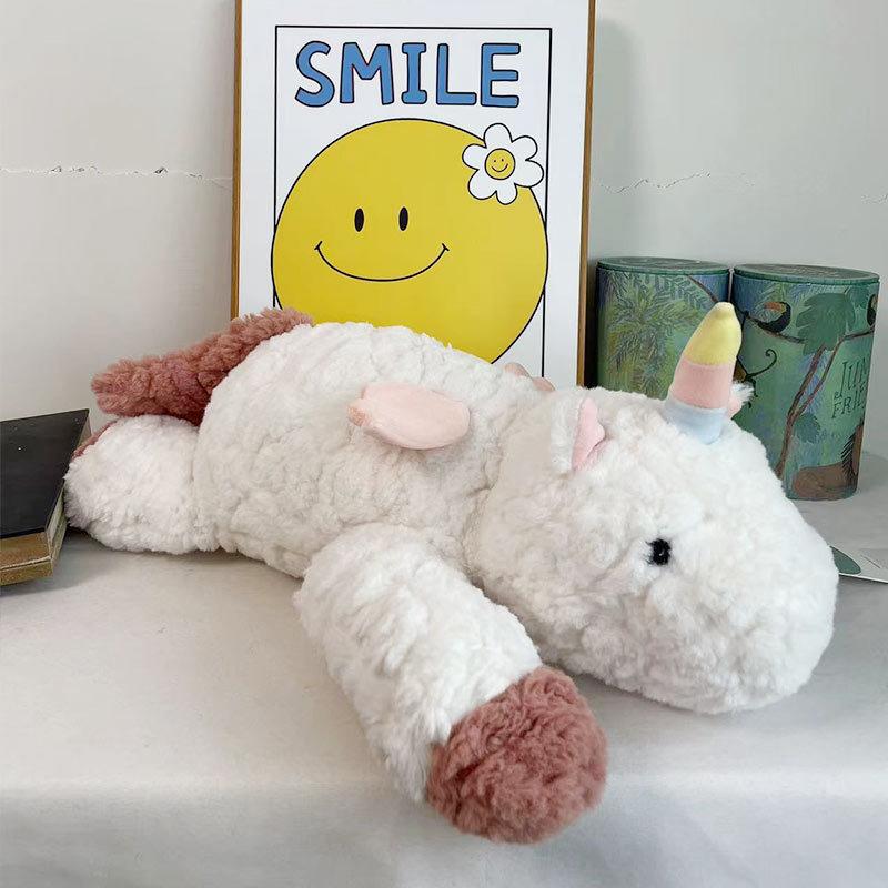 

Успокаивающая серия Лежащая кукла Дети Спящие Успокаивающая подушка-плед Мультяшная кукла для детской комнаты Кровать Плюшевая подушка 50cm