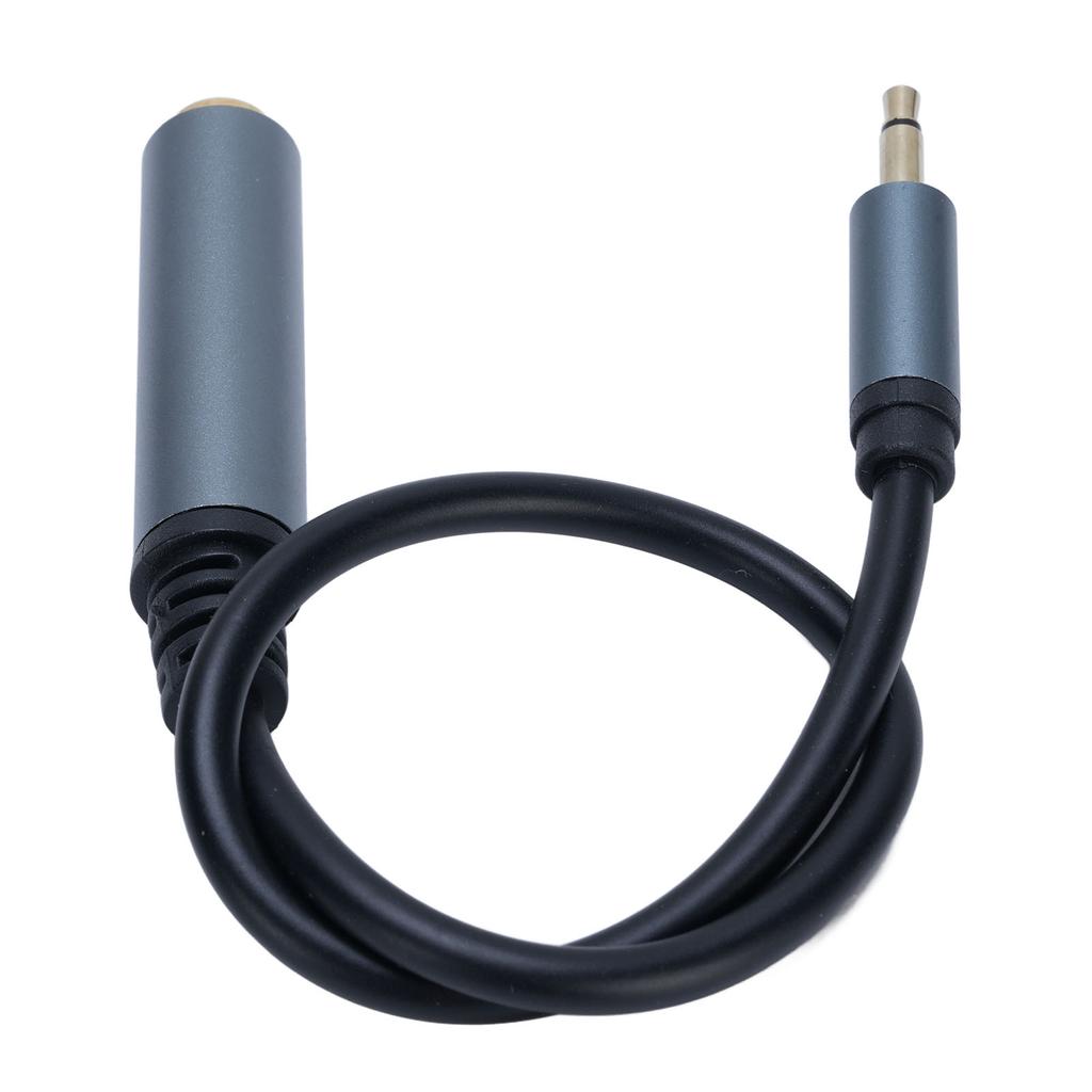 6.35mm Female Jack to 3.5mm Male Sound Cable Single Channel Headphone Extension Cord for Smartphones Tablets Microphones