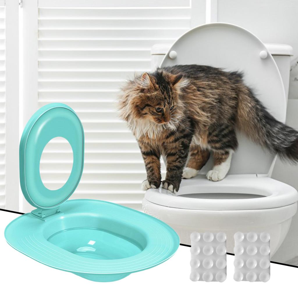 Cat Toilet Training Kit Potty Teaching Seat For Kitten Leakproof Non-Stick Cat Toilet Trainer For Apartment Bathroom House
