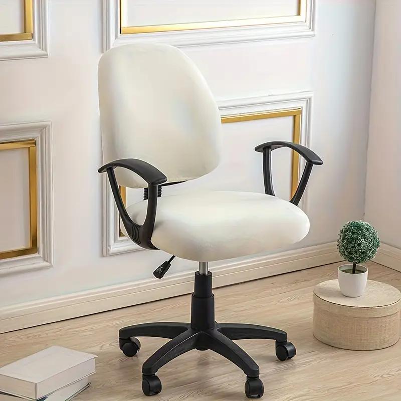 Velvet Office Chair Cover Elastic Anti-Dirty Gaming Chair Slipcover Solid Color Computer Chairs Seat Cover For Study Play Room