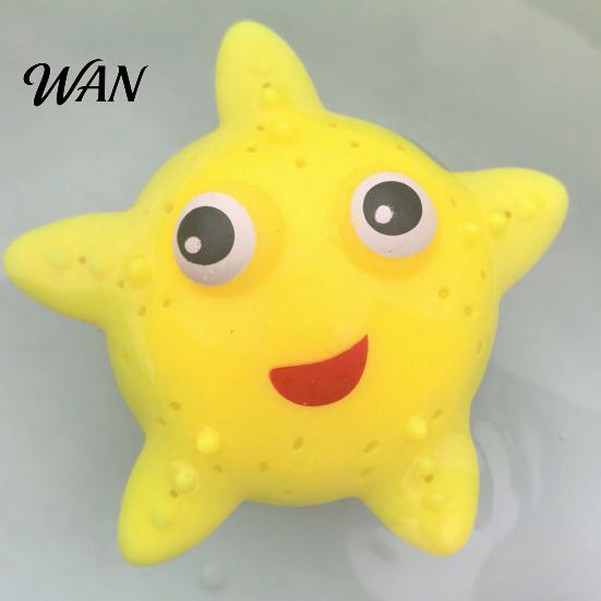 Water Toys For Squeezing Starfish Squirter for Kids Soft TPR Bath Pool Toy Cute Marine Animal Tactile Shape Squeeze to Spray Fun Summer Beach