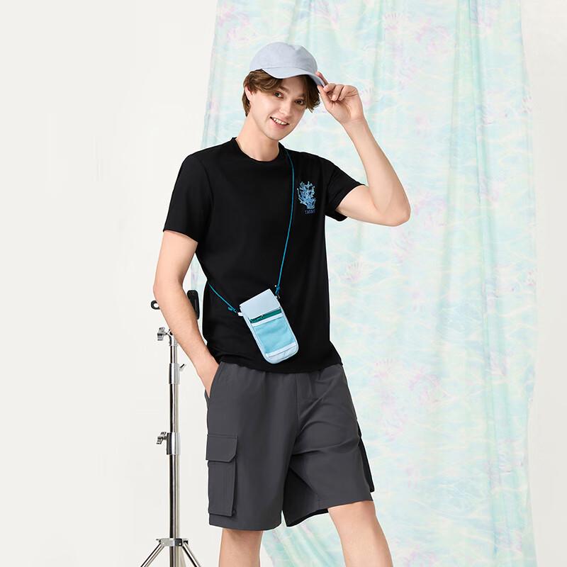 Tanboer Men's Printed Round Neck Short Sleeve T-Shirt