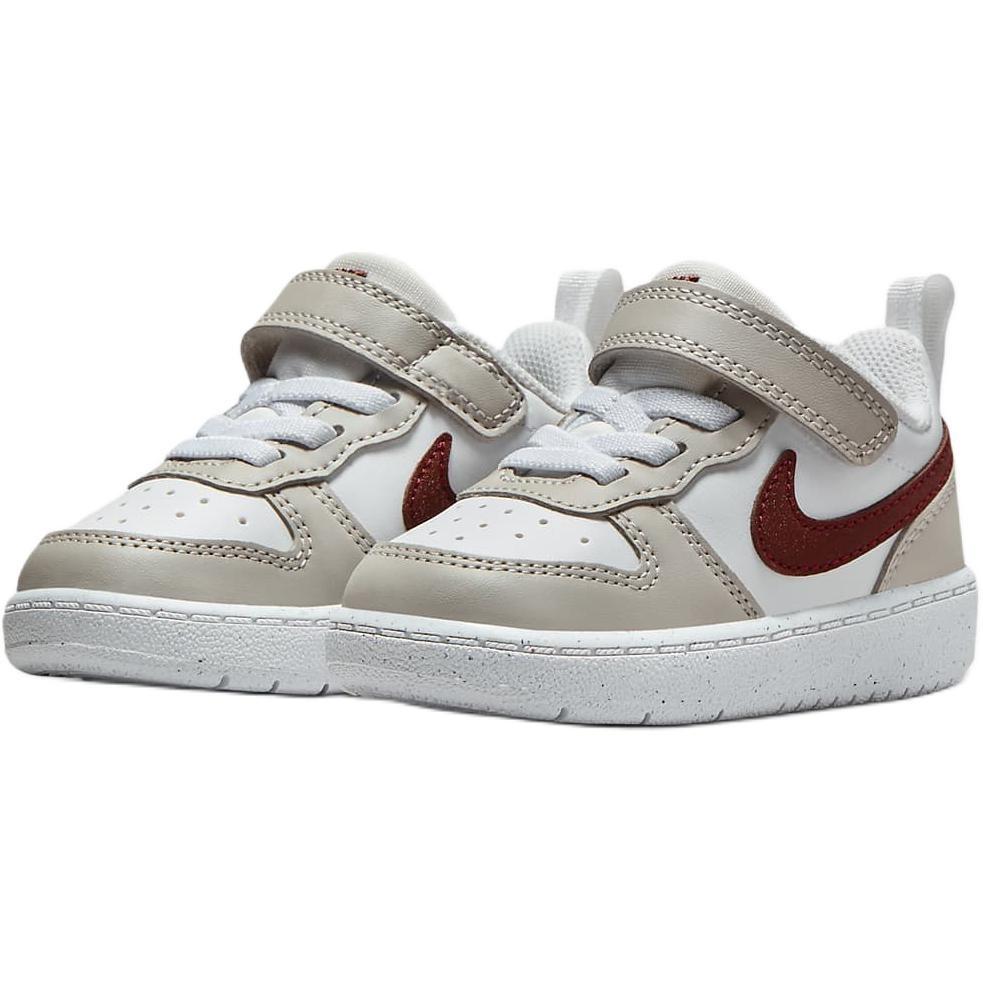 (TD) Nike Court Borough Recraft 'White Light Iron Ore' Baby FZ4521-100
