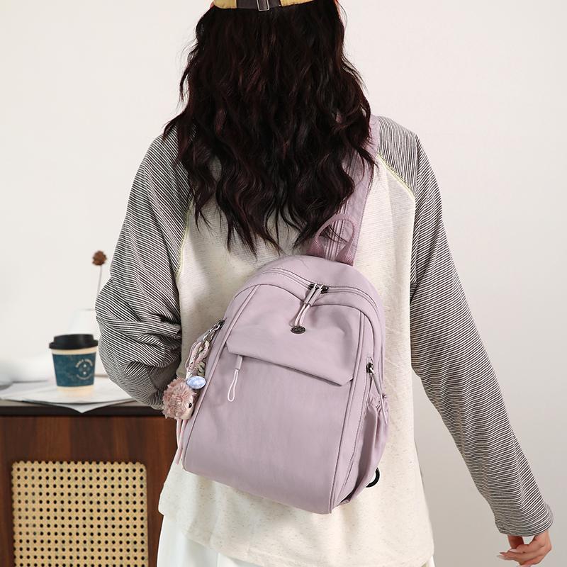 Backpack Women's Lightweight Large Capacity Student Schoolbag Nylon Travel Backpack