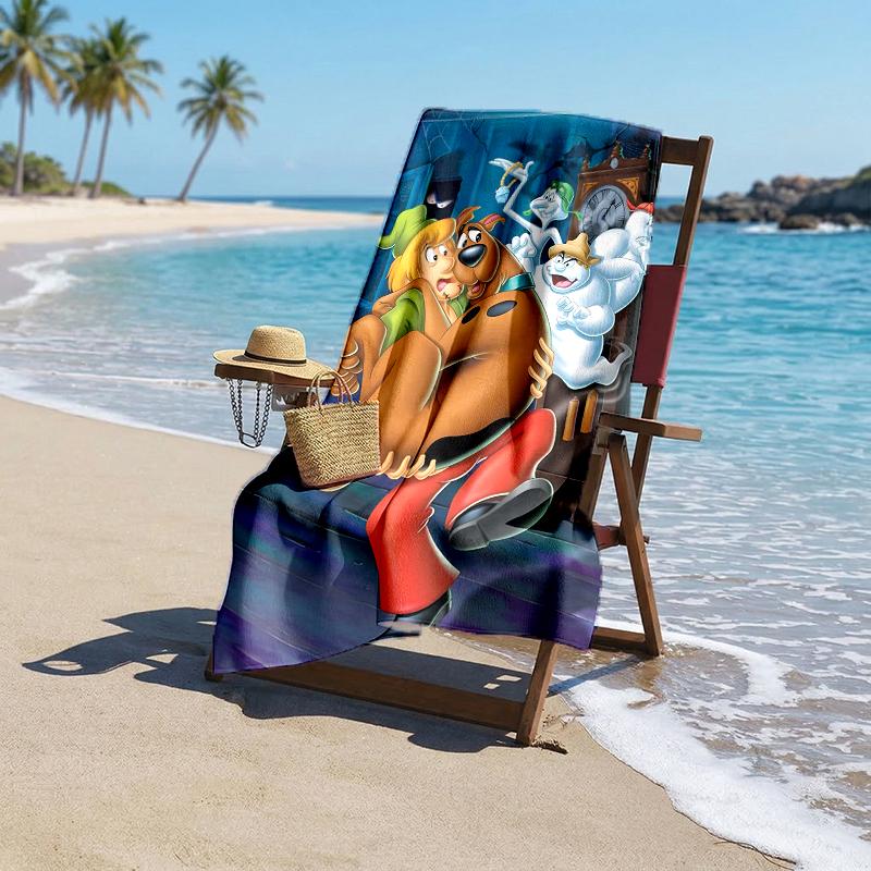 Scooby Doo Fashion Beach Towel: Ideal for Summer Adventures Soft, absorbent and quick drying suitable for swimming and bathing