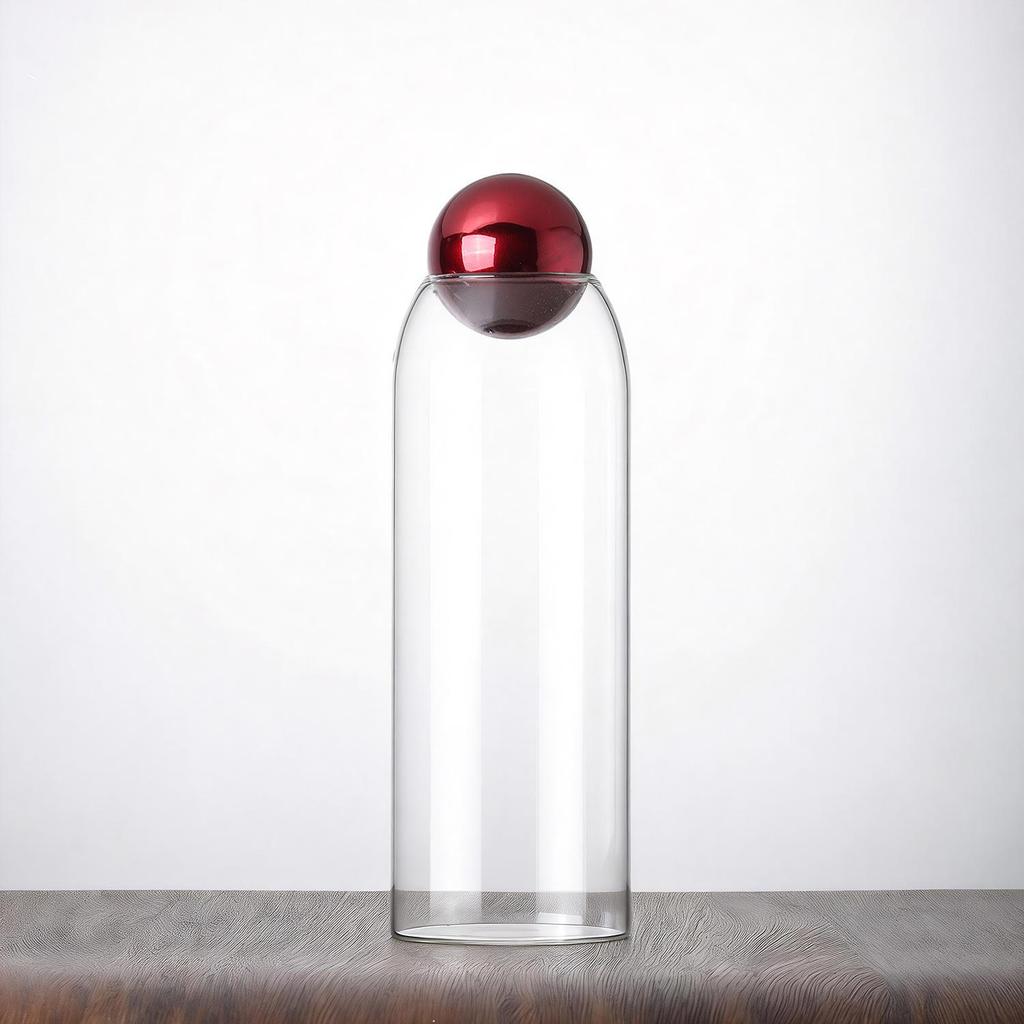 Modern Glass Coffee Bean and Tea Storage Jar with Cork Stopper