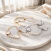 Round Dial Pearl Bracelet Watch Adjustable Drawstring Chain Small Dial Watch  Gift