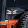 QT2469# Dragonfly Multi-Color Iridescent Waterproof Car Decorative Decal, Suitable for Cars, Laptops, Bumpers, Glass Window Sticker