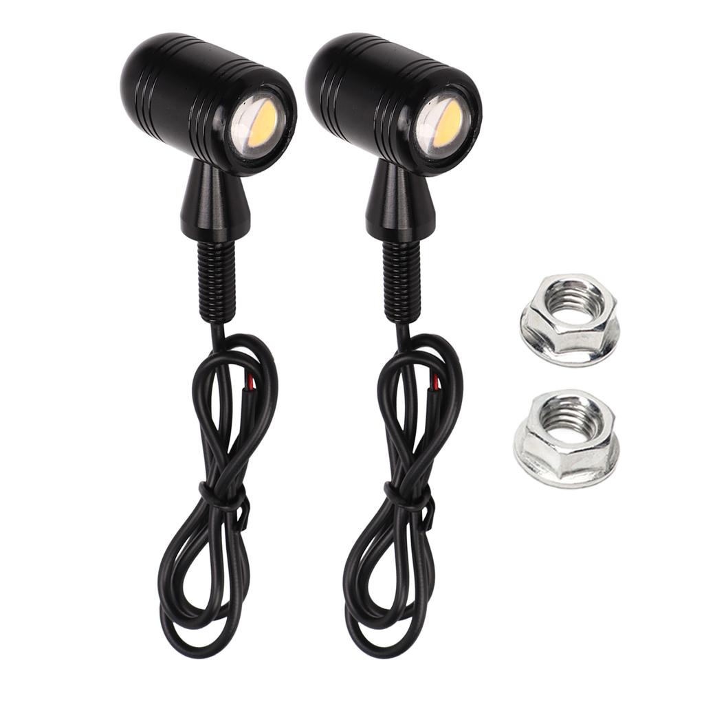 Front Rear Turn Signal Lights LED Indicators Amber Yellow DC 12V Universal for Scooter Sports Motorcycle Type 2