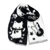 Thick Guitar Cats Scarf Double Sided Long Plush Muffler Fashion Neck Wrap  Trendy Men