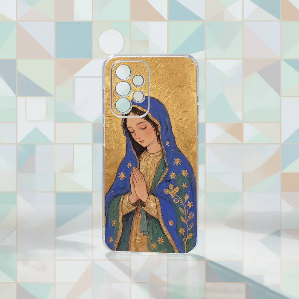 V-Virgen Mary Virgin Phone Case For Samsung S25,S24,S21,S22,S23,S30,Ultra,S20,Plus,Fe Transparent Cover