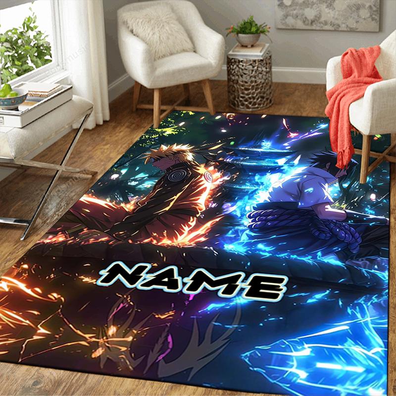 Custom 1Pc Naruto Fire Determination Rug Office Carpet Indoor Outdoor Entrance Doormat Nonslip Soft And Comfortable Living Room D2915191