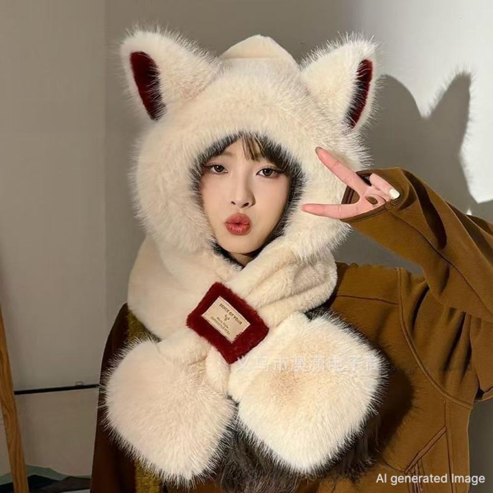 Winter Knit Trapper Hat Fleece Lined Thickened Earflap Beanie Windproof Warm Cold Weather Cap