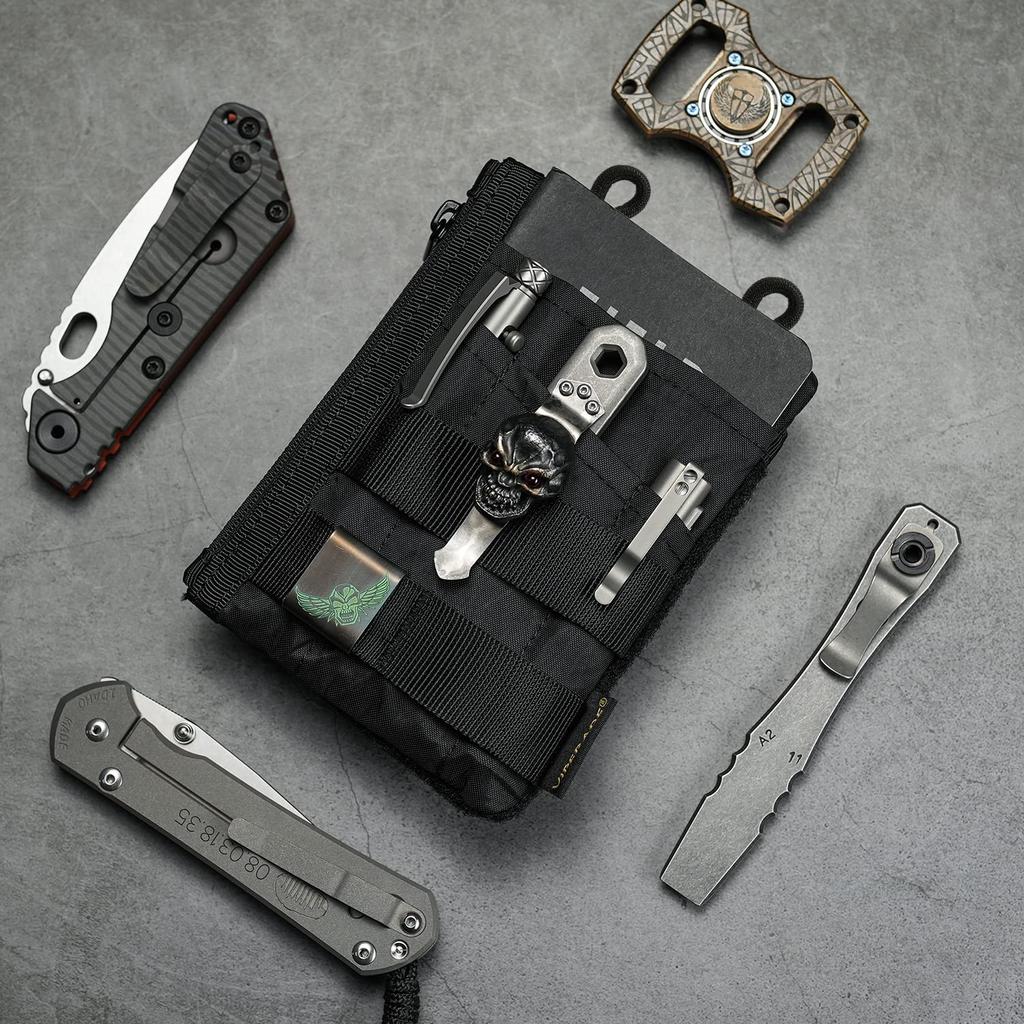 VIPERADE VE16 X-Pac Pocket Organizer, EDC Pouch for Men, 7 Pocket EDC Pocket Organizer Velcro Pouch, Multi Tool Pocket Pouch Wallet, Pocket Pouch for