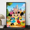 Disney Mickey Mouse and Minnie Mouse Castle Diamond Painting Handmade Diy Mosaic Art Painting Kit Home Decoration