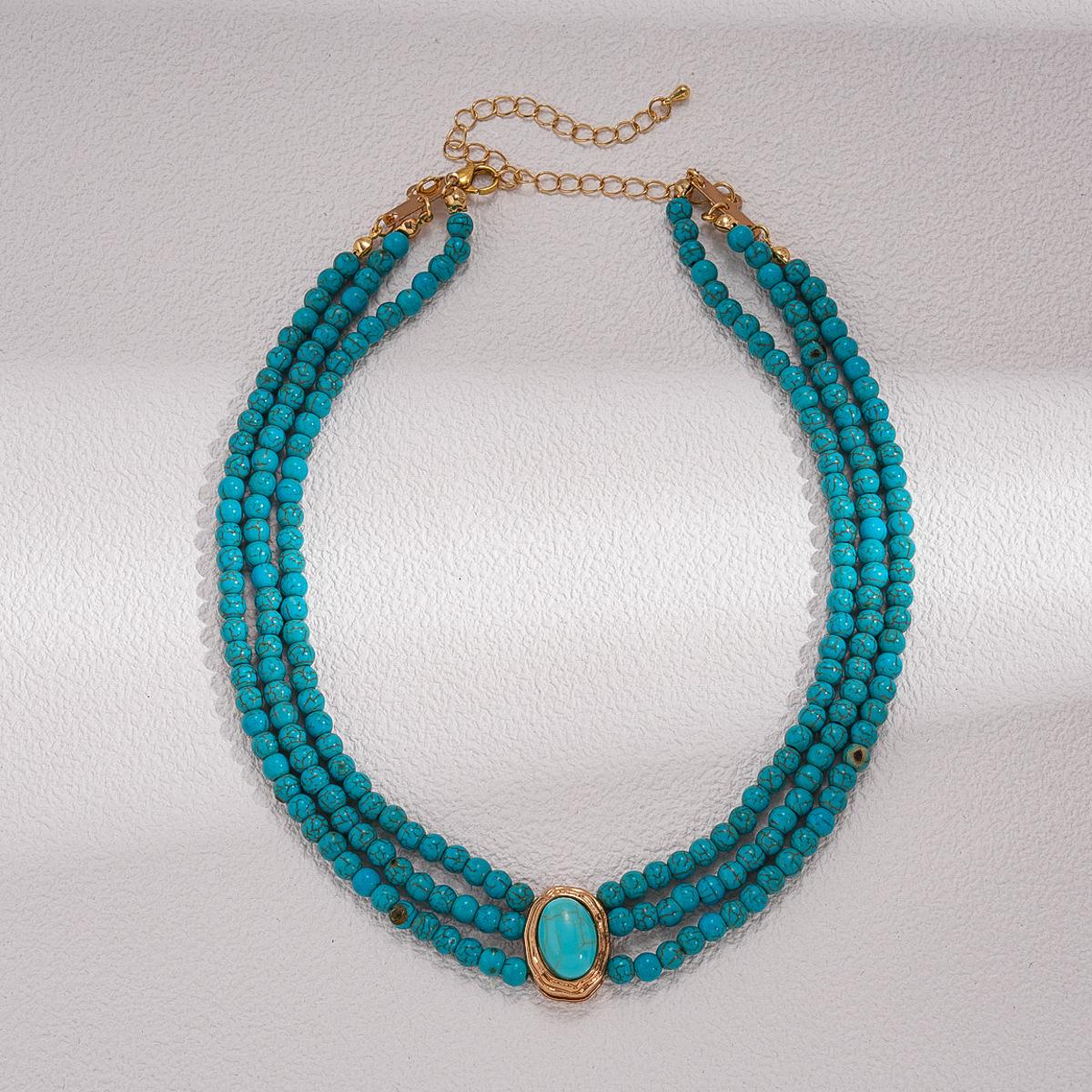 

Винтажный набор ожерелий из стразов в стиле пэчворк - Ретро придворный стиль, ключичная бижутерия