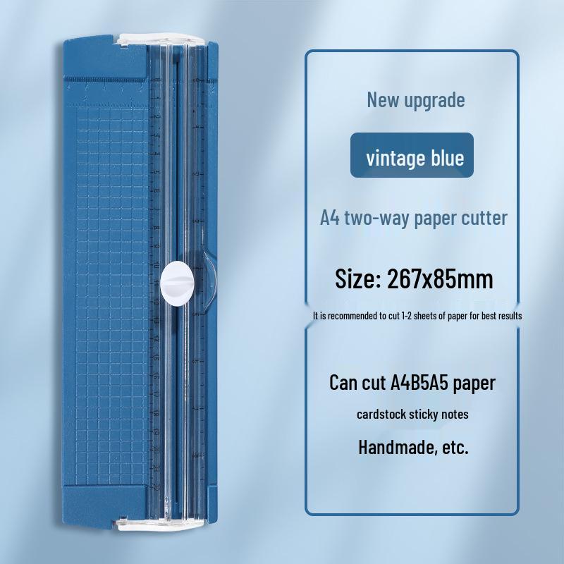 Portable Cross-Border Paper Cutter: Manual Craft & Office Tool синий