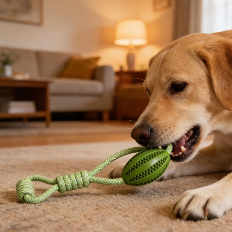 Pet Treat Dispenser Interactive Dog Chewing Toy Wear Resistant Cotton Rope Chewing Toy For Dog Puppy Teeth Health