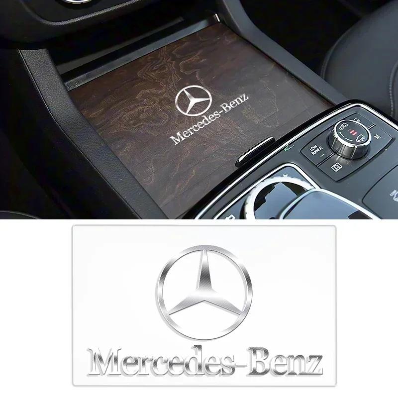 CSF1   1pcs Metal Car Emblem Sticker For Mercedes Benz W117 W176 W177 W205 204 W213 W253 W156 W218 W166 CLA GLC CLE Auto Accessories