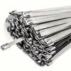100PCS Stainless Steel Cable Tie Straps Heavy Duty Self-Locking Zip Ties Corrosion Resistant Rustproof Fastening Strap