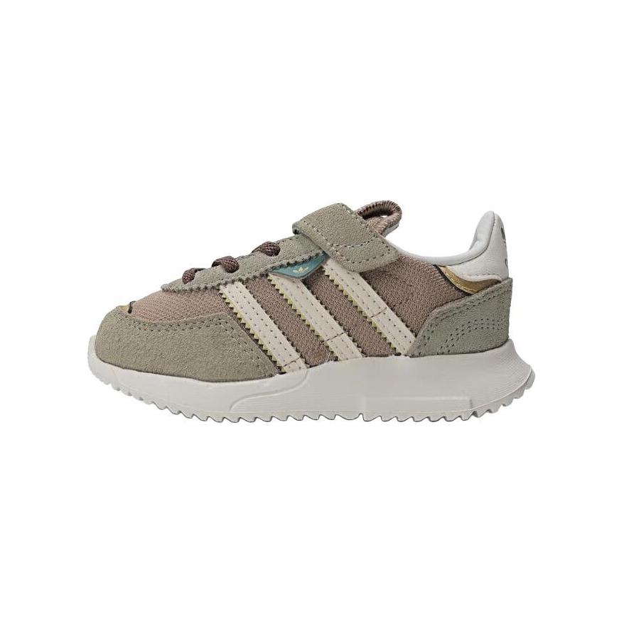 Adidas Originals Retropy F2 Comfortable Versatile Durable Low-Top Walking Shoes Baby Shoes Brown JP7029
