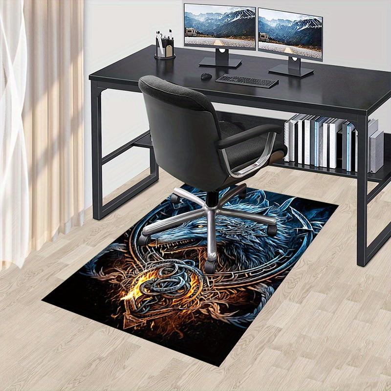 

1pc Wolf Flame Themed Rug for Home Decor, Non-slip Office Carpet, Chair mat, Outdoor Mat, Christmas and Halloween gifts-0731071 60cm by 90cm