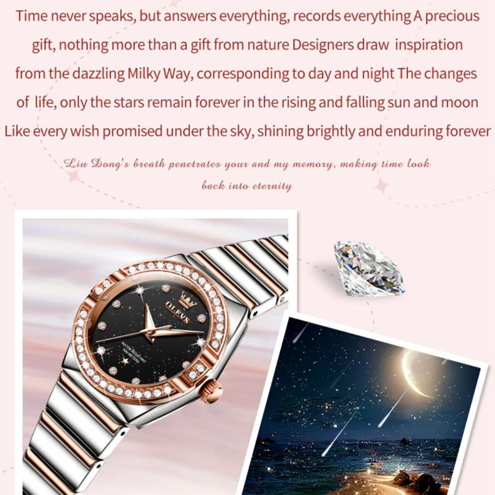OLEVS New Top Women's Watch Fashion Diamond Madrid Watch High -end Watch