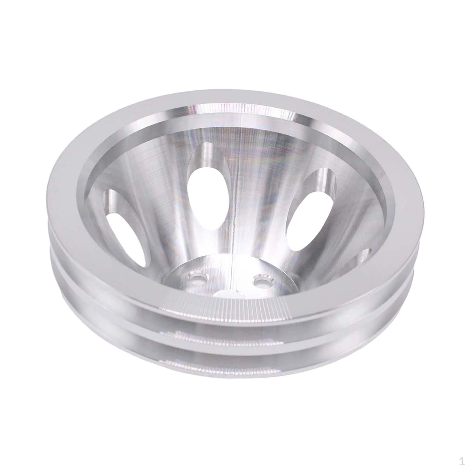 

Алюминиевый двухручьевой шкив водяного насоса 5/8 дюйма для моделей 427, 396 и 454 серебряный