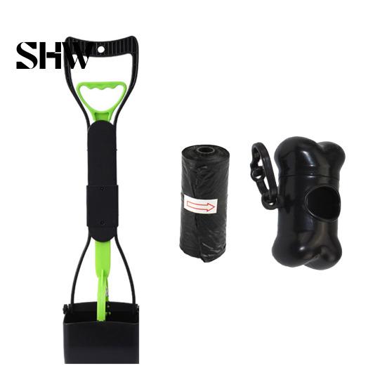 Portable Pet Waste Shovel Dog Pooper Scooper, Cleanup Tool with 20 Bags, Durable Poop Scooper Carry Case, Foldable for Yard, Lawn, Outdoor Use Walking