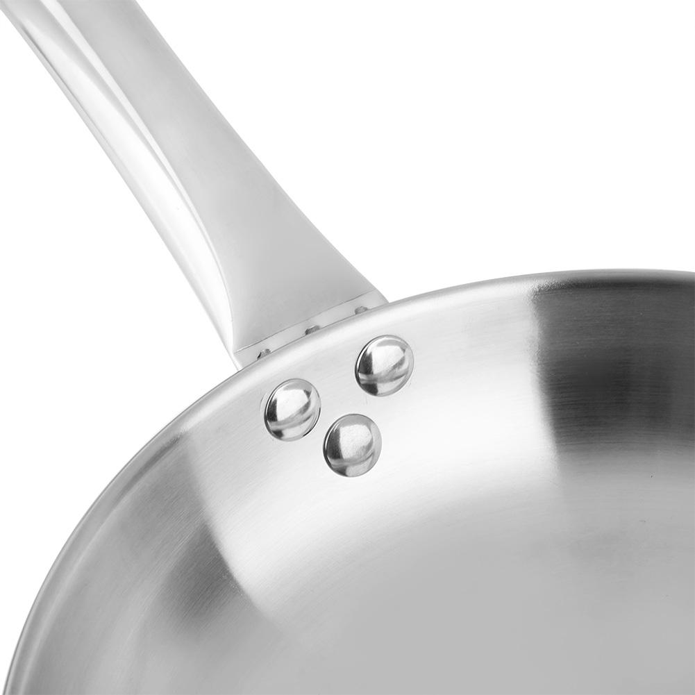 Extra Thick Stainless Steel Non Stick Coating Pan with Helper Handle Saute and Frying Pan