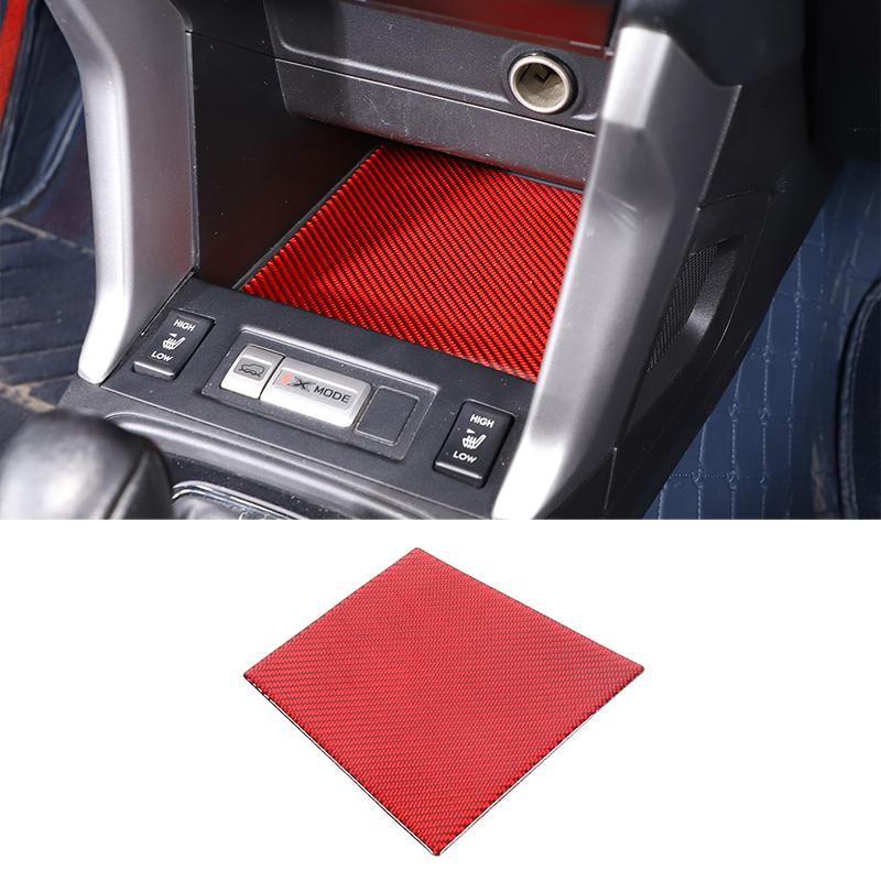 For Subaru Forester 2013-2018 Red Soft Carbon Fiber Interior Kit Dashboard Console Gear Shift Panel Decoration Trim Stickers