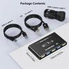 KVM Switcher HDTV-compatible 4K60Hz for Smooth Switching Between 2 Computers Sharing 1 Screen and USB3.0 Devices