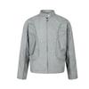 Mens Washed Cotton Harrington Jacket Streetwear Oversized Utility Workwear Fall Casual Outerwear