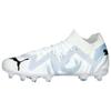Future Match Bl Round Toe Lace-Up Ag Fg Artificial Grass Natural Grass Soccer Shoes Women Soccer Shoes White Blue 107406-01