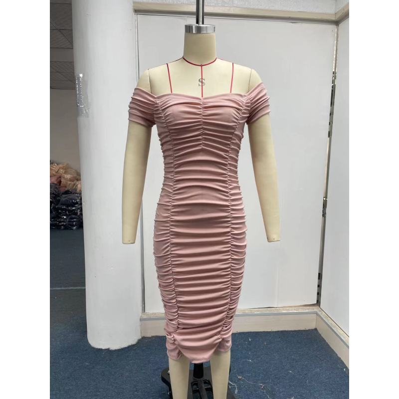 Sexy, elegantes Midikleid mit One-Shoulder-Rüstung für Damen